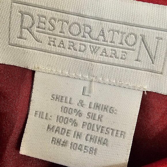 Women's Restoration Hardware Silk Quilted Jacket - Sz. L EUC - Picture 2 of 6